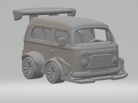 Vw kombi extreme short 3Dプリントモデル