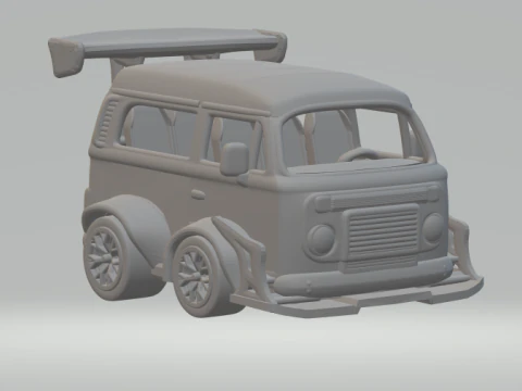 Vw kombi extreme short 3D Print Model