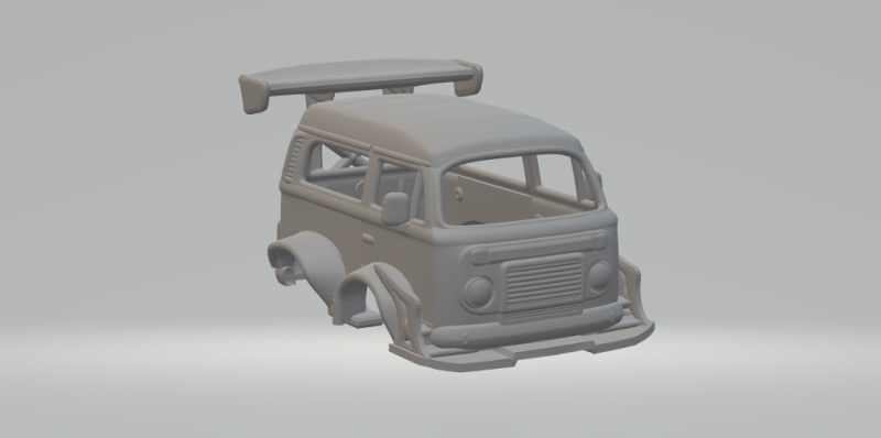 Vw kombi extreme body 3D 프린트 모델 .c4d .max .obj .3ds .fbx .stl .blend