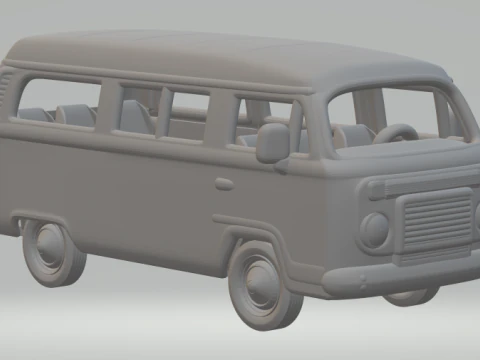 VW Combi Modèles 3D en vedette