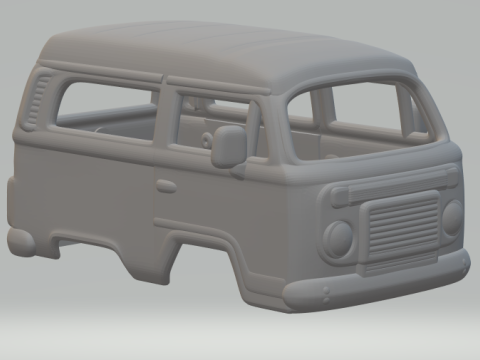 Vw kombi custom Modelo de impresión 3D