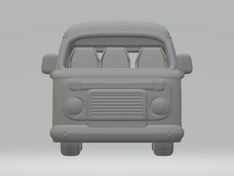 Volkswagen bus kombi 3D Print Model