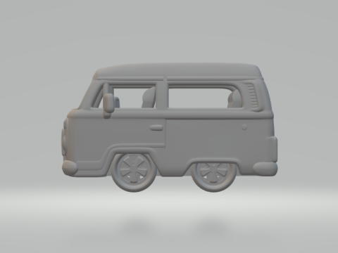 Volkswagen bus kombi 3Dプリントモデル