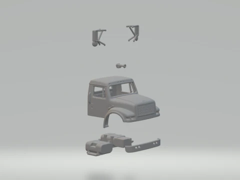International 4900 cabin 3D Print Model