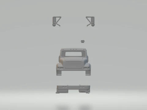 International 4900 cabin 3D Print Model