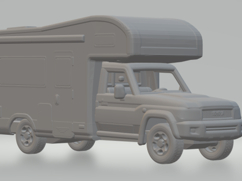 Toyota land cruiser camper Modello di stampa 3D