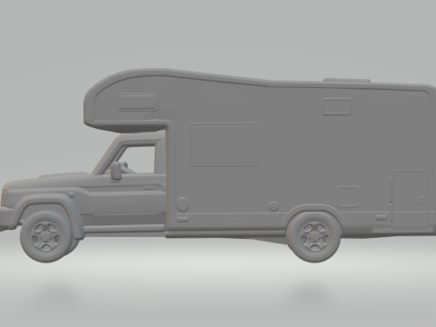 Toyota land cruiser camper 3D Baskı Modeli