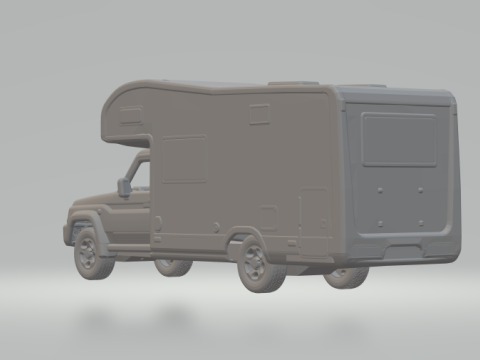 Toyota land cruiser camper 3D Baskı Modeli