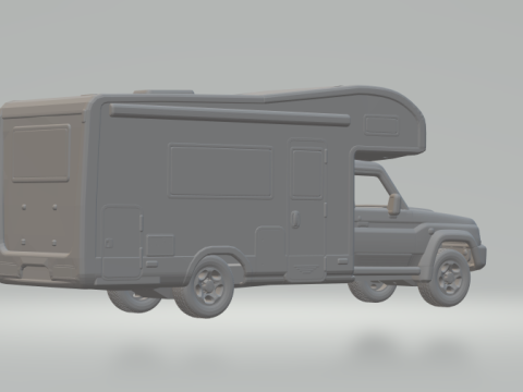 Toyota land cruiser camper 3D Baskı Modeli