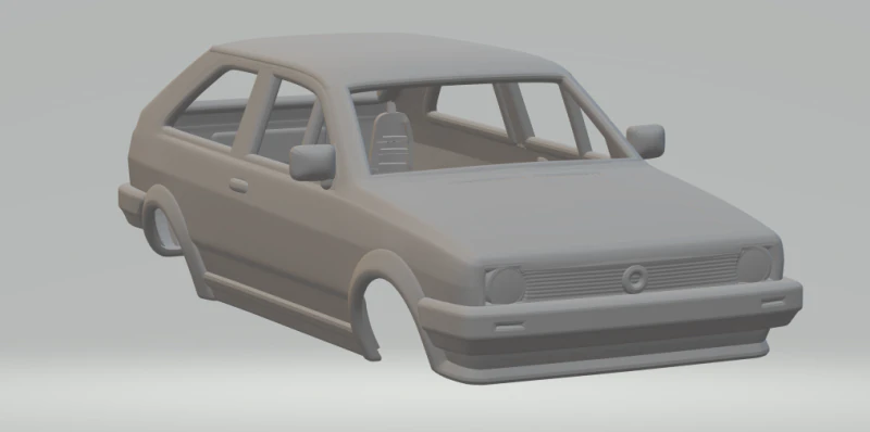 Volkswagen polo 3D Print Model .c4d .max .obj .3ds .fbx .stl .blend 