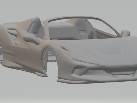 Ferrari F8 Spider 3D प्रिंट मॉडल