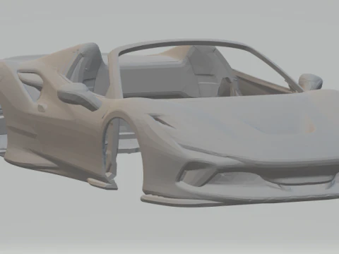 Ferrari F8 &Ouml;r&uuml;mcek 3D Baskı Modeli