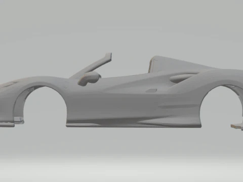 Ferrari F8 Spider 3D Print Model