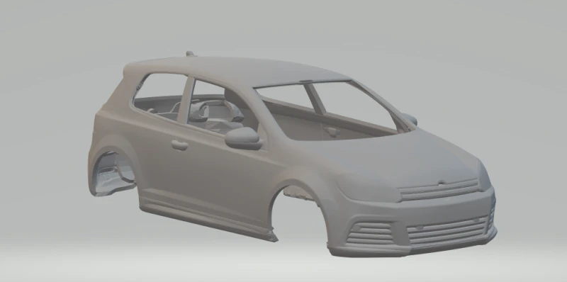 Volkswagen golf 3D Print Model .c4d .max .obj .3ds .fbx .stl .blend 