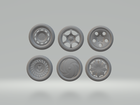 Pack wheels Modelo de Impressão 3D