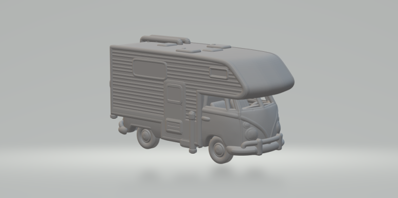 Volkswagen t1 camper Modello di stampa 3D .c4d .max .obj .3ds .fbx .stl .blend