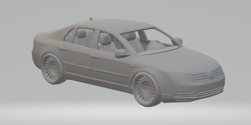 Volkswagen phaeton 3D Print Model .c4d .max .obj .3ds .fbx .stl .blend 