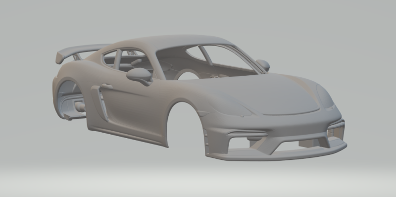 Porsche 718 cayman gt4 3D 打印模型 .c4d .max .obj .3ds .fbx .stl .blend