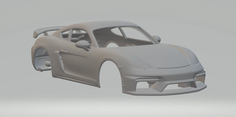 Porsche 718 cayman gt4 3D Print Model .c4d .max .obj .3ds .fbx .stl .blend 