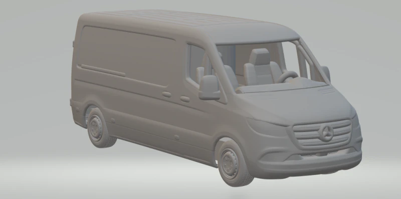 Mercedes benz sprinter 3D Print Model .c4d .max .obj .3ds .fbx .stl .blend 