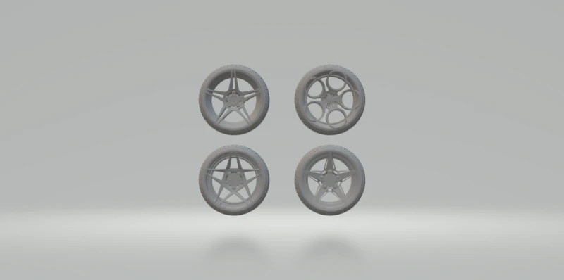 Adv1 wheels PACK 3D Print Model .c4d .max .obj .3ds .fbx .stl .blend