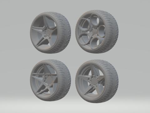 Adv1 wheels PACK Model do druku 3D