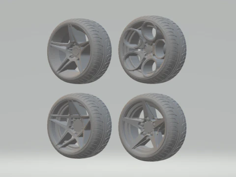 Adv1 wheels PACK 3D Print Model