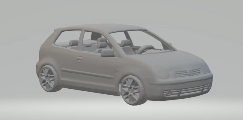 Vw polo 3D Print Model .c4d .max .obj .3ds .fbx .stl .blend 