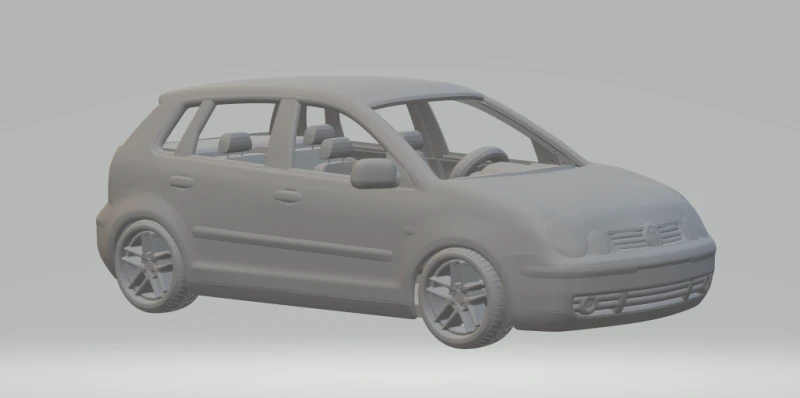 Vw polo 3D Print Model .c4d .max .obj .3ds .fbx .stl .blend 