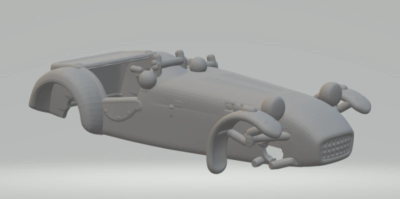 Lotus seven 3D Print Model .c4d .max .obj .3ds .fbx .stl .blend 