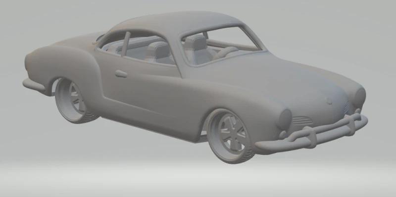 Volkswagen Karmann-Ghia Coupe 3D Print Model .c4d .max .obj .3ds .fbx .stl .blend 