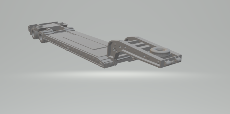 Trailer lowboy brazil 3D Print Model .c4d .max .obj .3ds .fbx .stl .blend