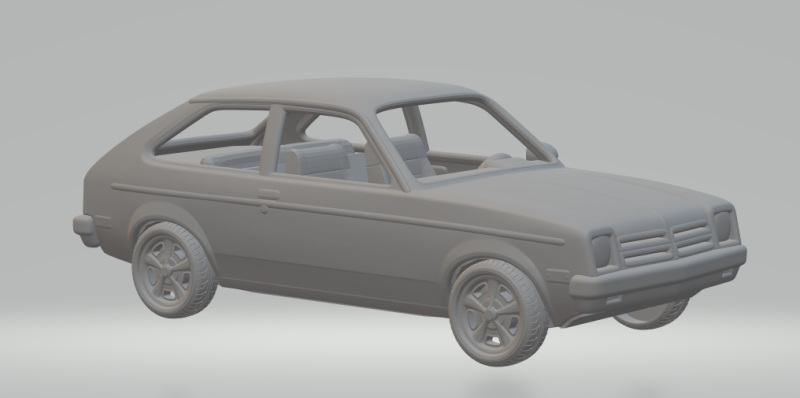Chevrolet chevette 3Dプリントモデル .c4d .max .obj .3ds .fbx .stl .blend