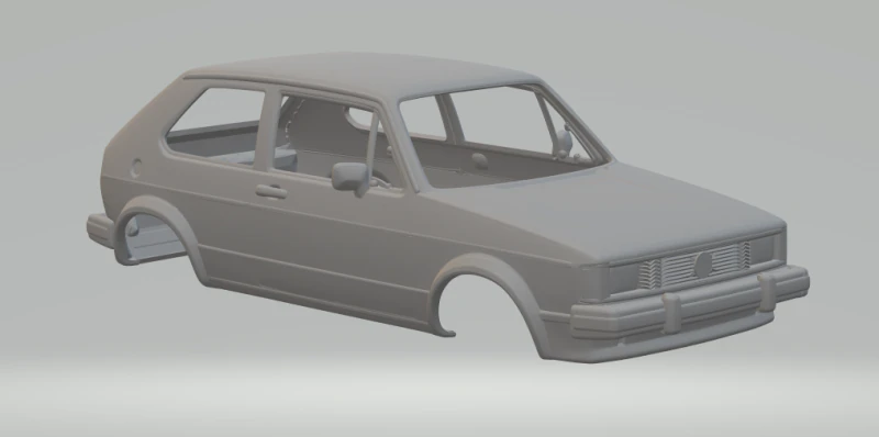 Vw rabbit 3D Print Model .c4d .max .obj .3ds .fbx .stl .blend