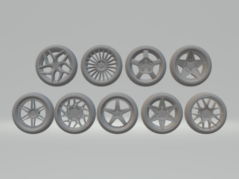 Pack wheels diecast Modello di stampa 3D