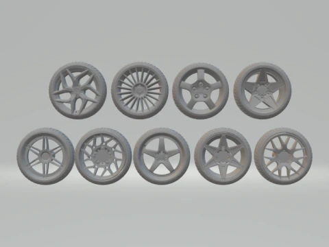 Pack wheels diecast 3D Print Model