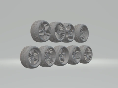 Pack wheels diecast 3D Print Model