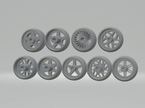 Pack wheels diecast 3D Print Model