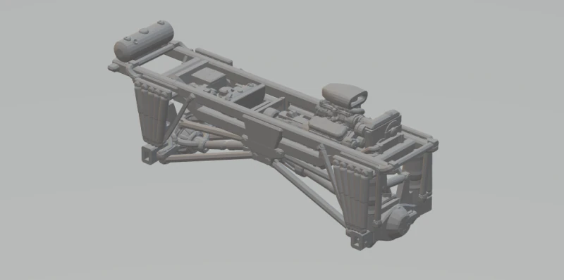 Monster truck chassis 3D Print Model .c4d .max .obj .3ds .fbx .stl .blend