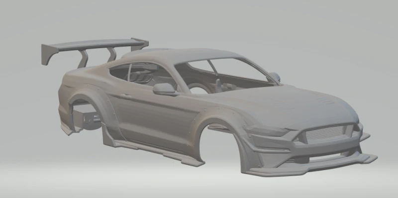 Mustang 3D Print Model .c4d .max .obj .3ds .fbx .stl .blend 