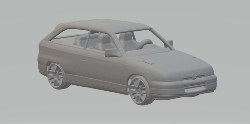 Opel astra gsi 3D Baskı Modeli .c4d .max .obj .3ds .fbx .stl .blend