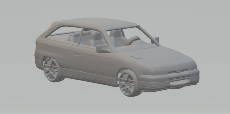 Opel astra gsi 3D Print Model .c4d .max .obj .3ds .fbx .stl .blend