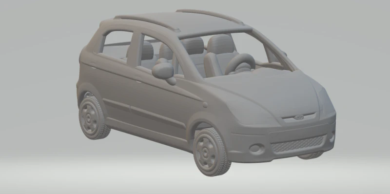 Daewoo Matiz 3D Print Model .c4d .max .obj .3ds .fbx .stl .blend 