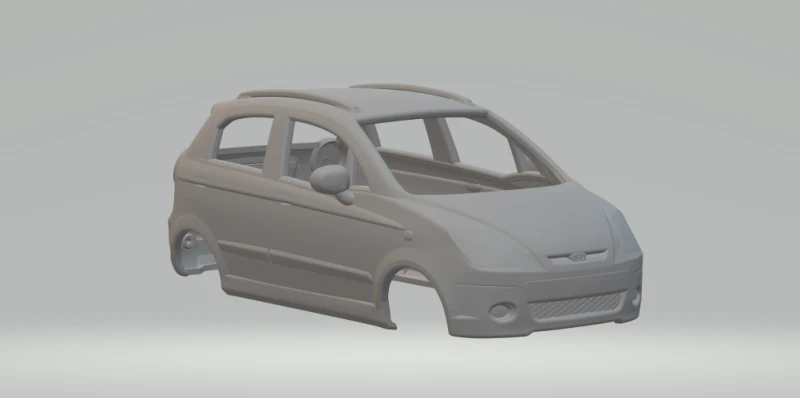 Daewoo Matiz body 3D Print Model .c4d .max .obj .3ds .fbx .stl .blend 