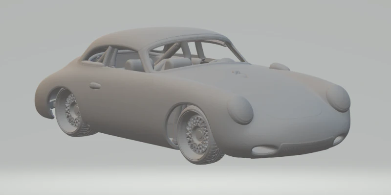 Porsche emory 356 3D Print Model .c4d .max .obj .3ds .fbx .stl .blend