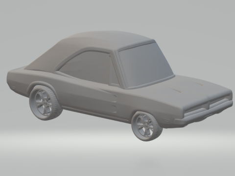 Dodge charger cartoon 3D Print Model
