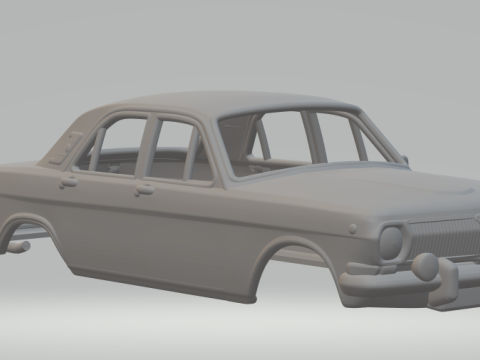 Gaz 24 volga sedan Modèles 3D en vedette