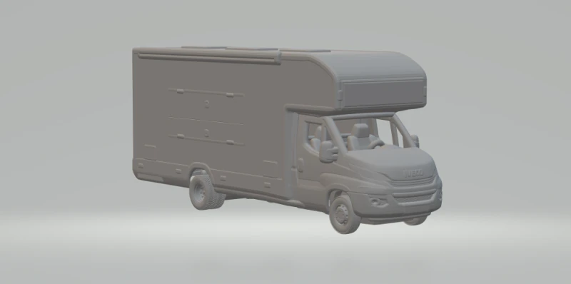 Iveco foodtruck 3D Print Model .c4d .max .obj .3ds .fbx .stl .blend 