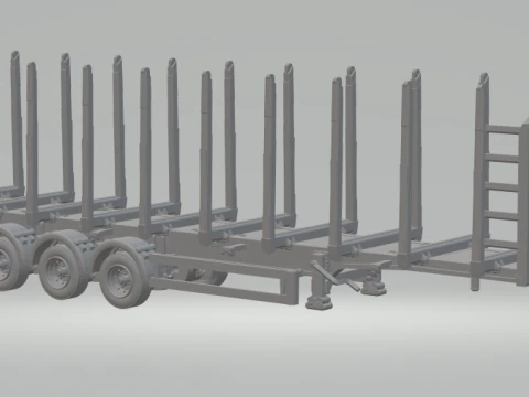 Trailer wood transport 3D Print Model