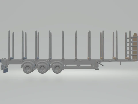 Trailer wood transport 3D Print Model